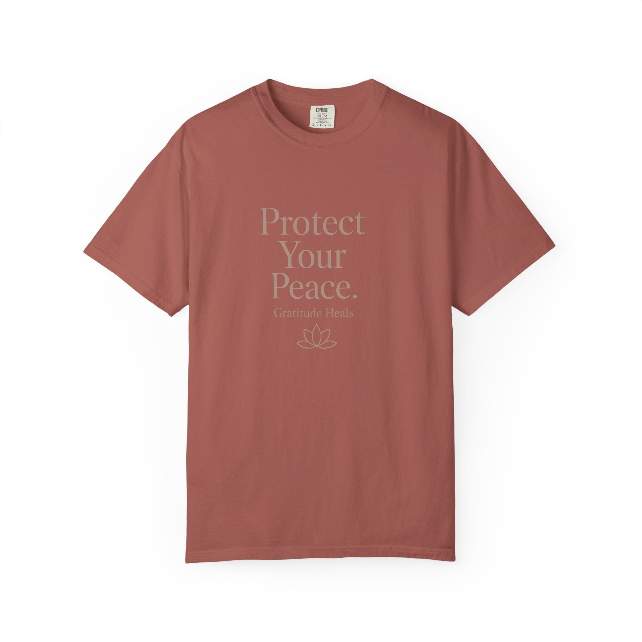 Protect Your Peace T-Shirt — Mindfulness Lotus Graphic Tee