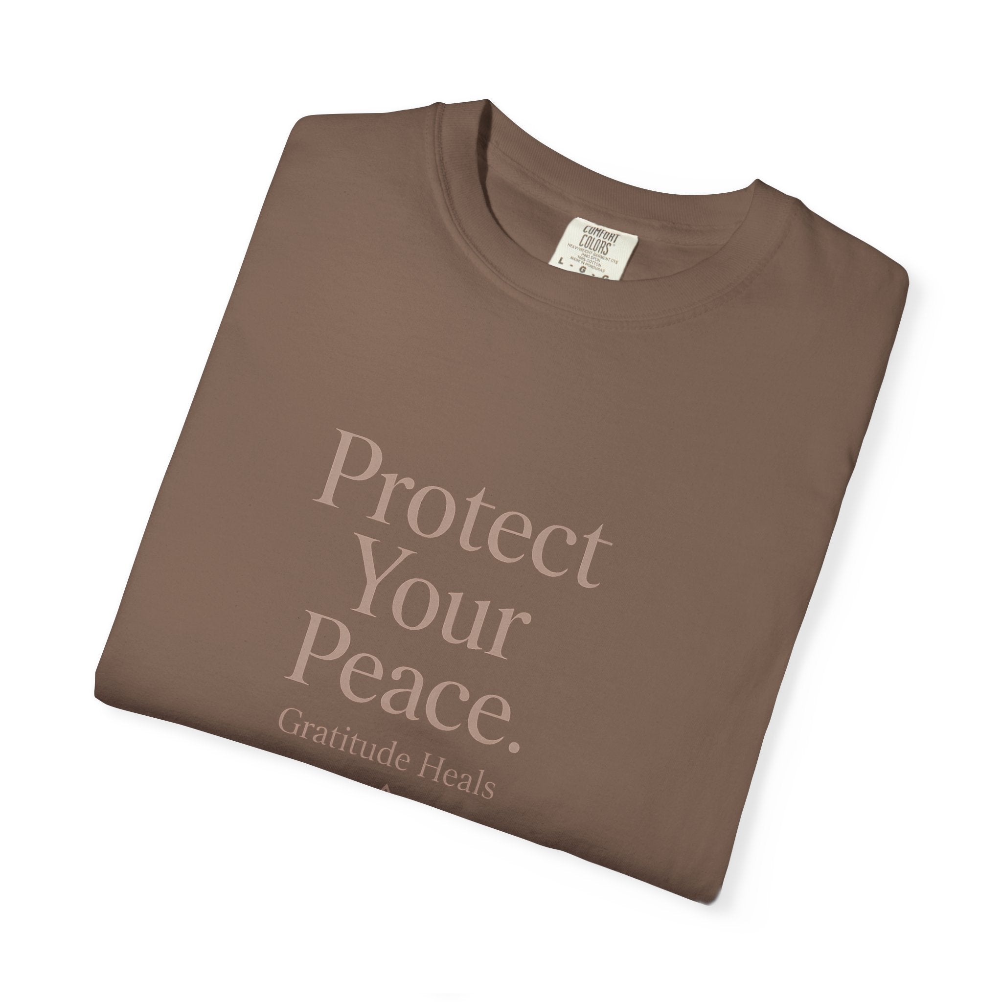 Protect Your Peace T-Shirt — Mindfulness Lotus Graphic Tee