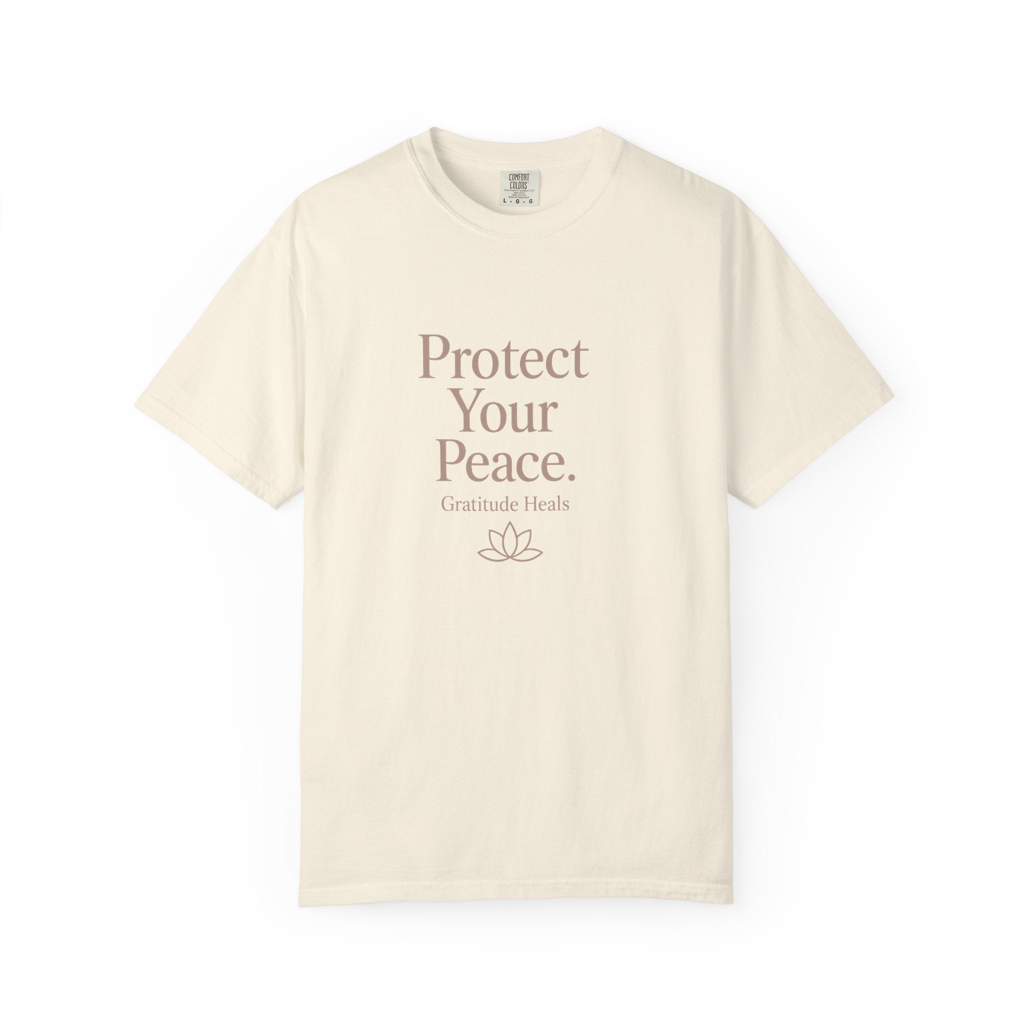 Protect Your Peace T-Shirt — Mindfulness Lotus Graphic Tee