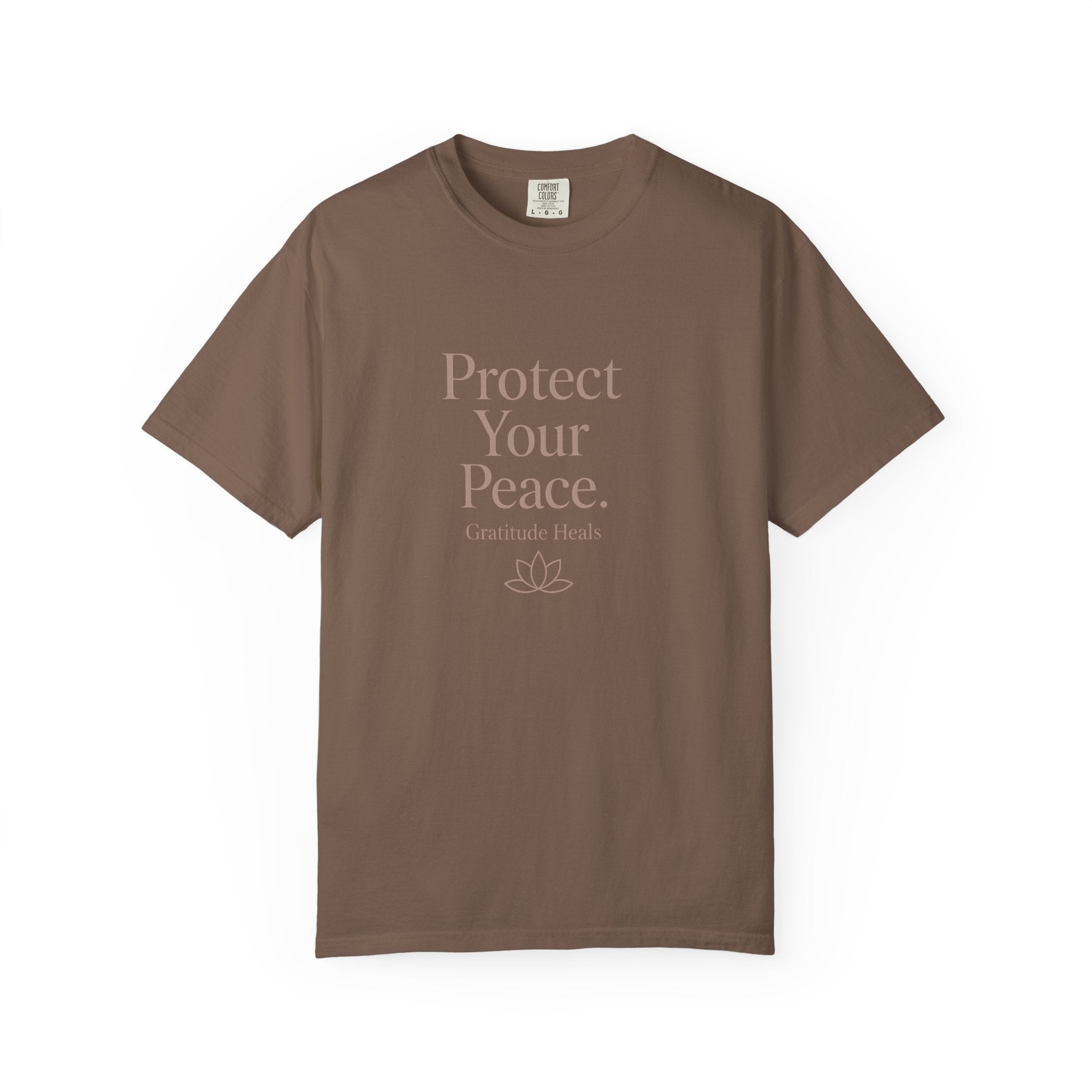 Protect Your Peace T-Shirt — Mindfulness Lotus Graphic Tee