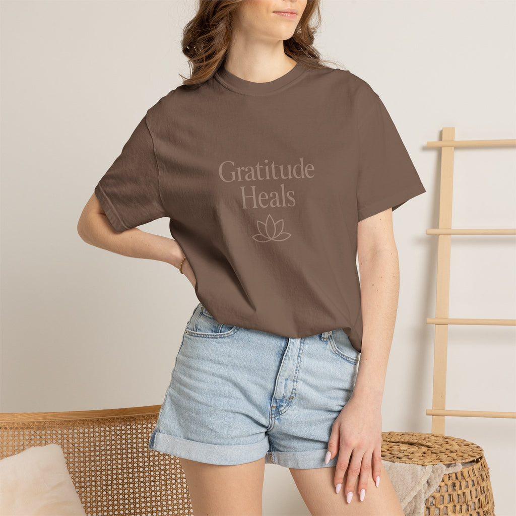 Gratitude Heals T-Shirt — Mindful Lotus Tee
