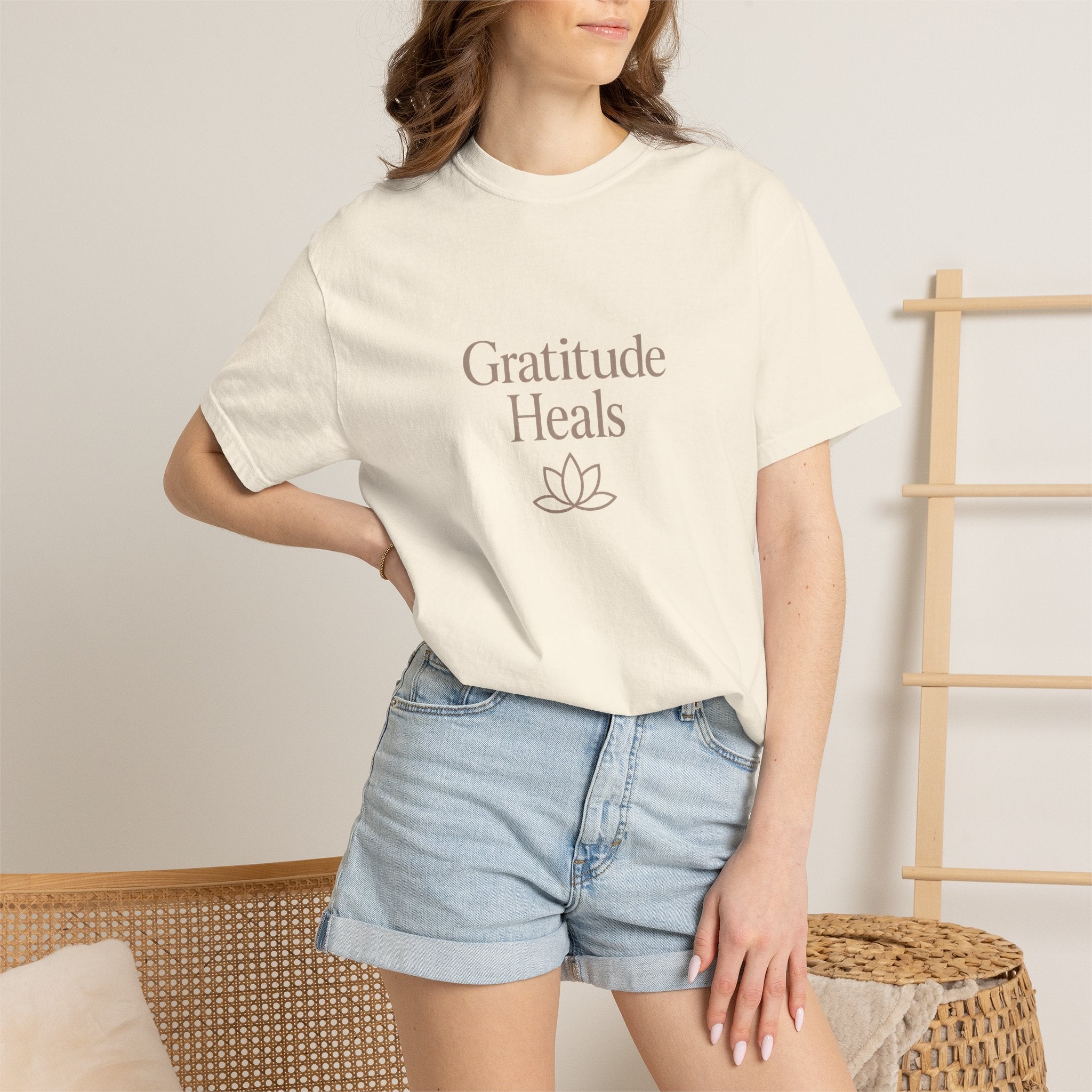 Gratitude Heals T-Shirt — Mindful Lotus Tee