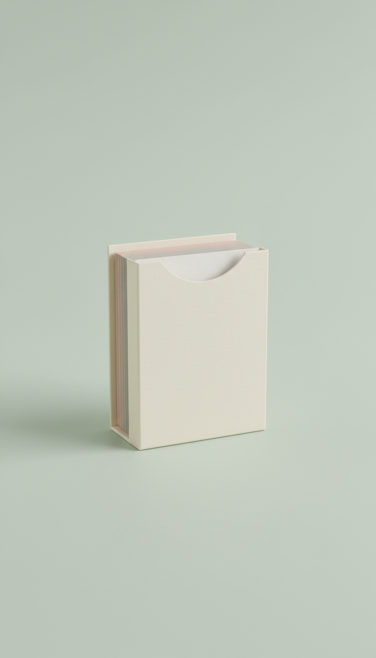 Daily Affirmation Card Set Linen Finish
